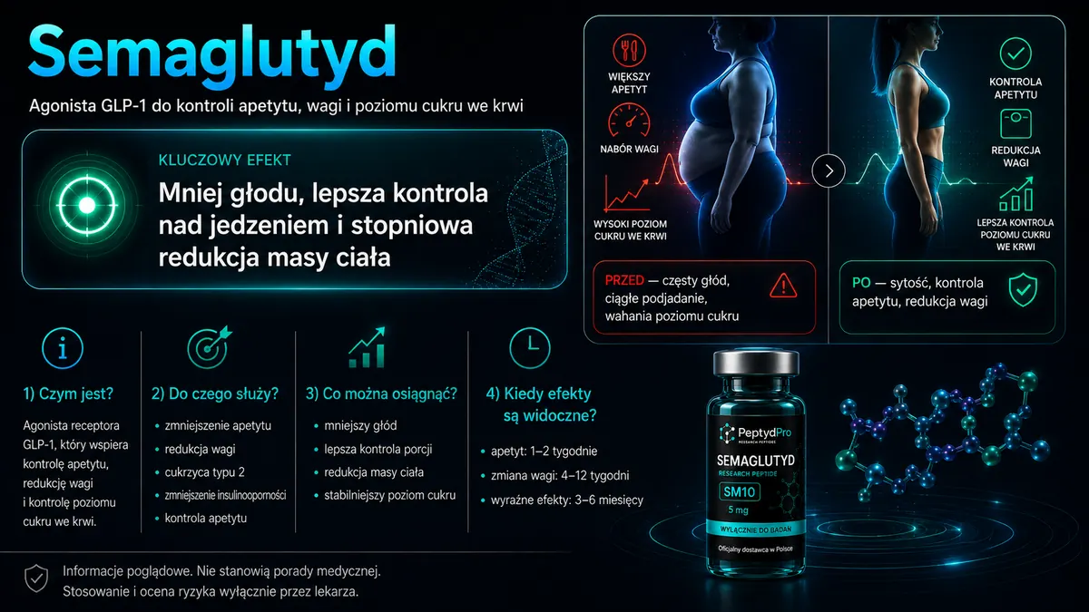 Infografika: mechanizm działania Semaglutide